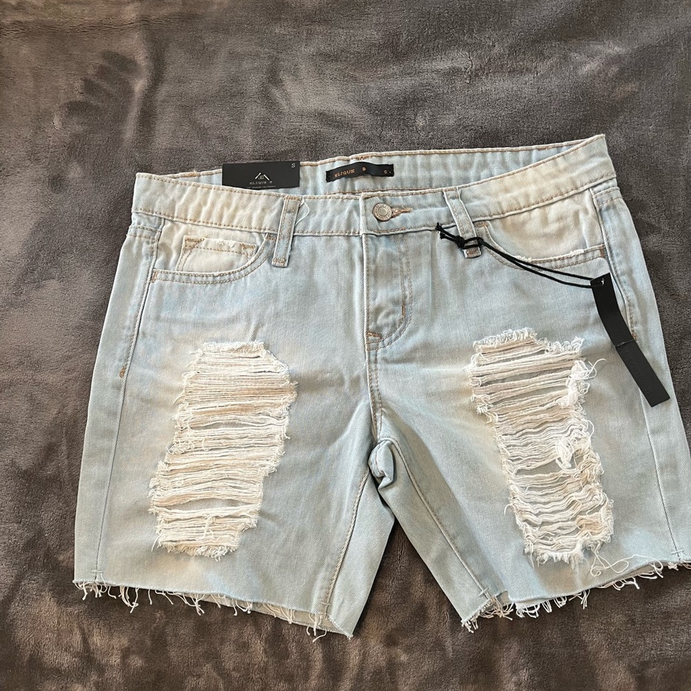 Klique Light Blue Denim Shorts